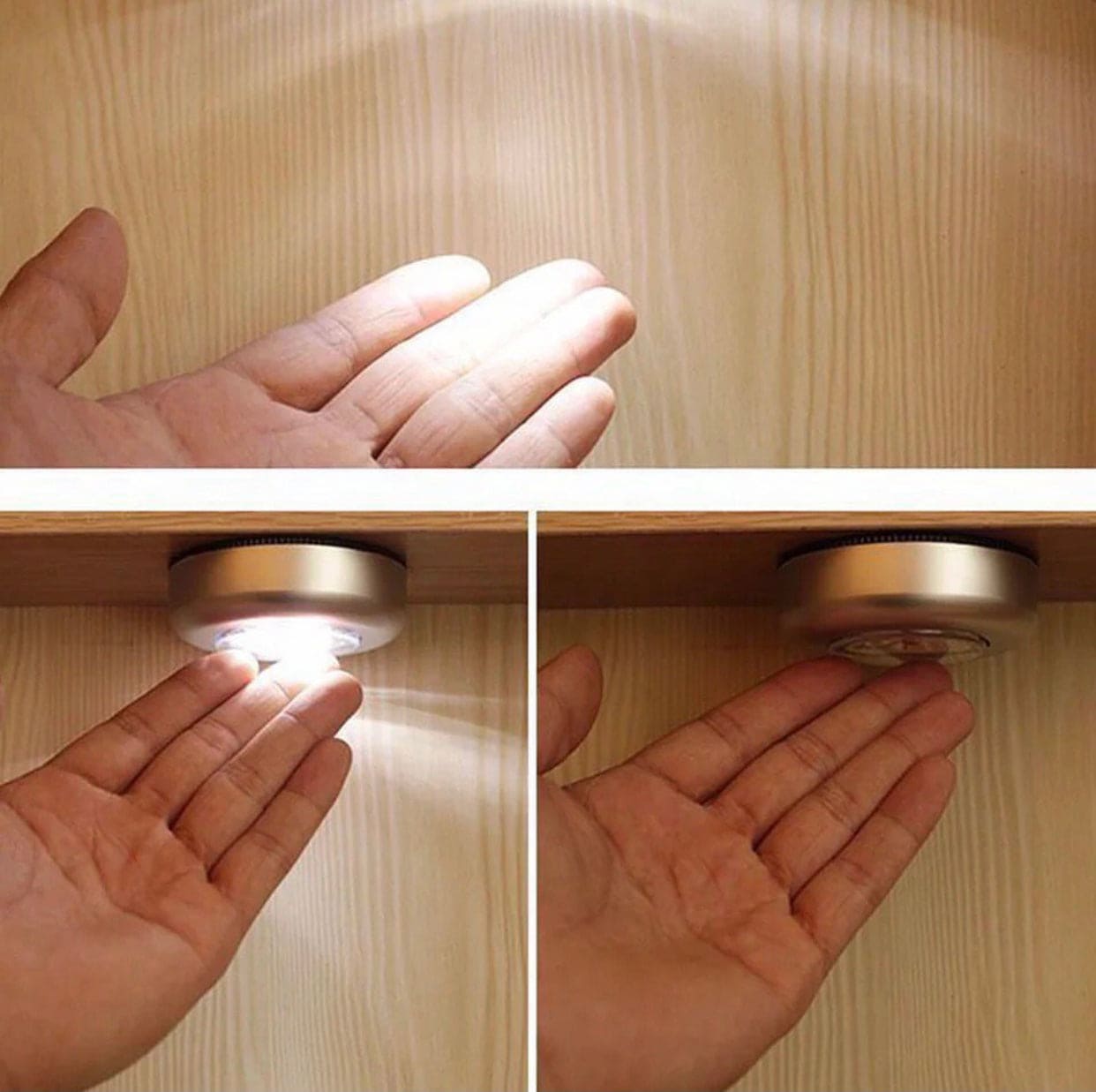 Touch Type Car Reading Light Trunk Touch And Tap Light, Creative Round Paste Type Night Light, Bedroom Beside Lamp Touch Type Car Reading Light Trunk Touch And Tap Light, Creative Round Paste Type Night Light, Bedroom Beside Lamp